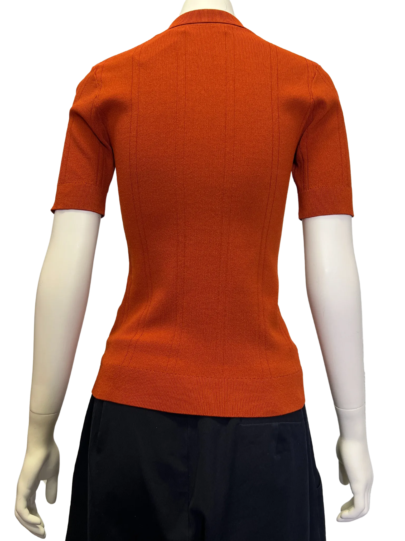 Size XS - Kloke Rust Red Knit Polo Top