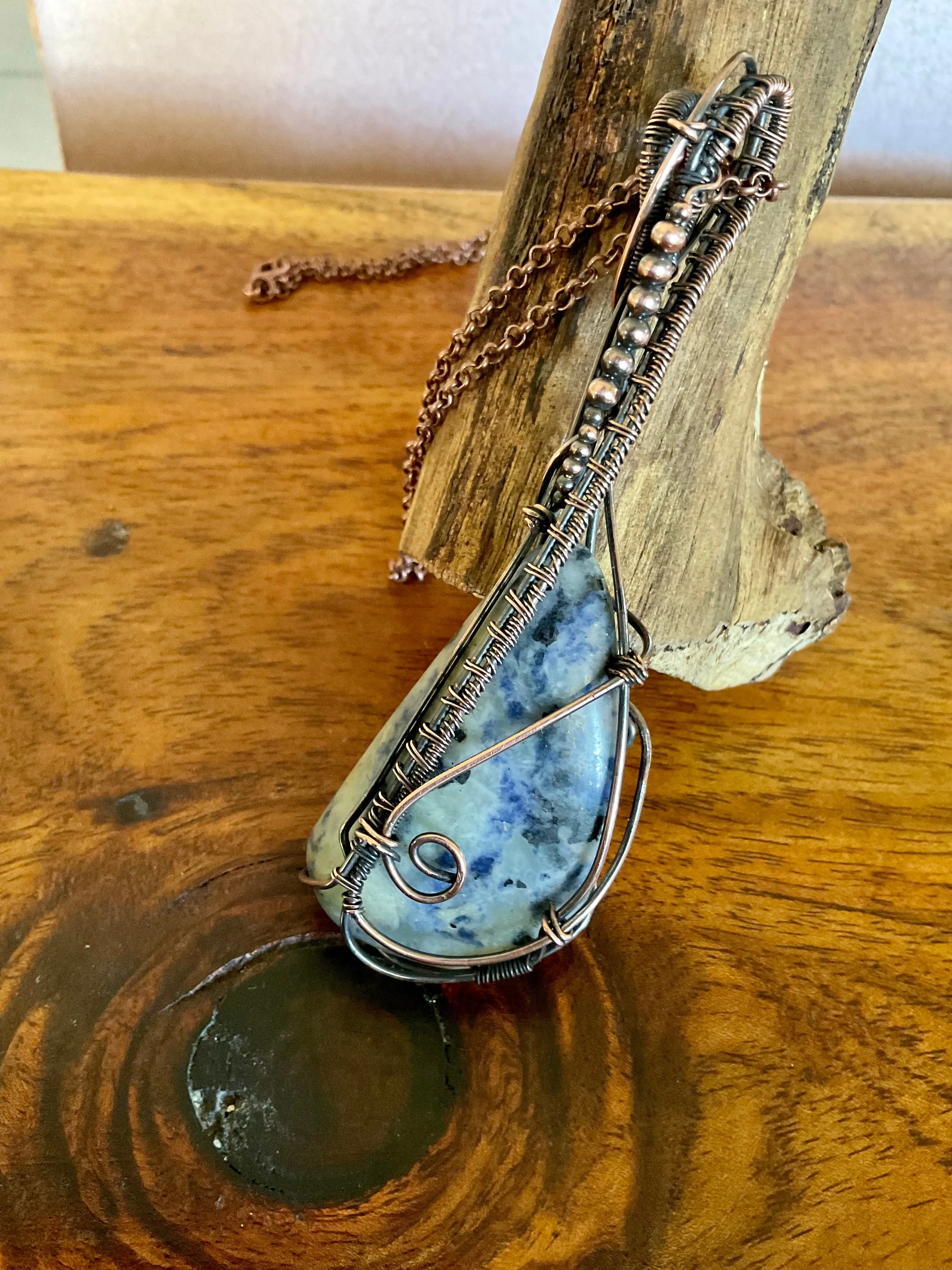 Sodalite Wire Wrapped Pendant