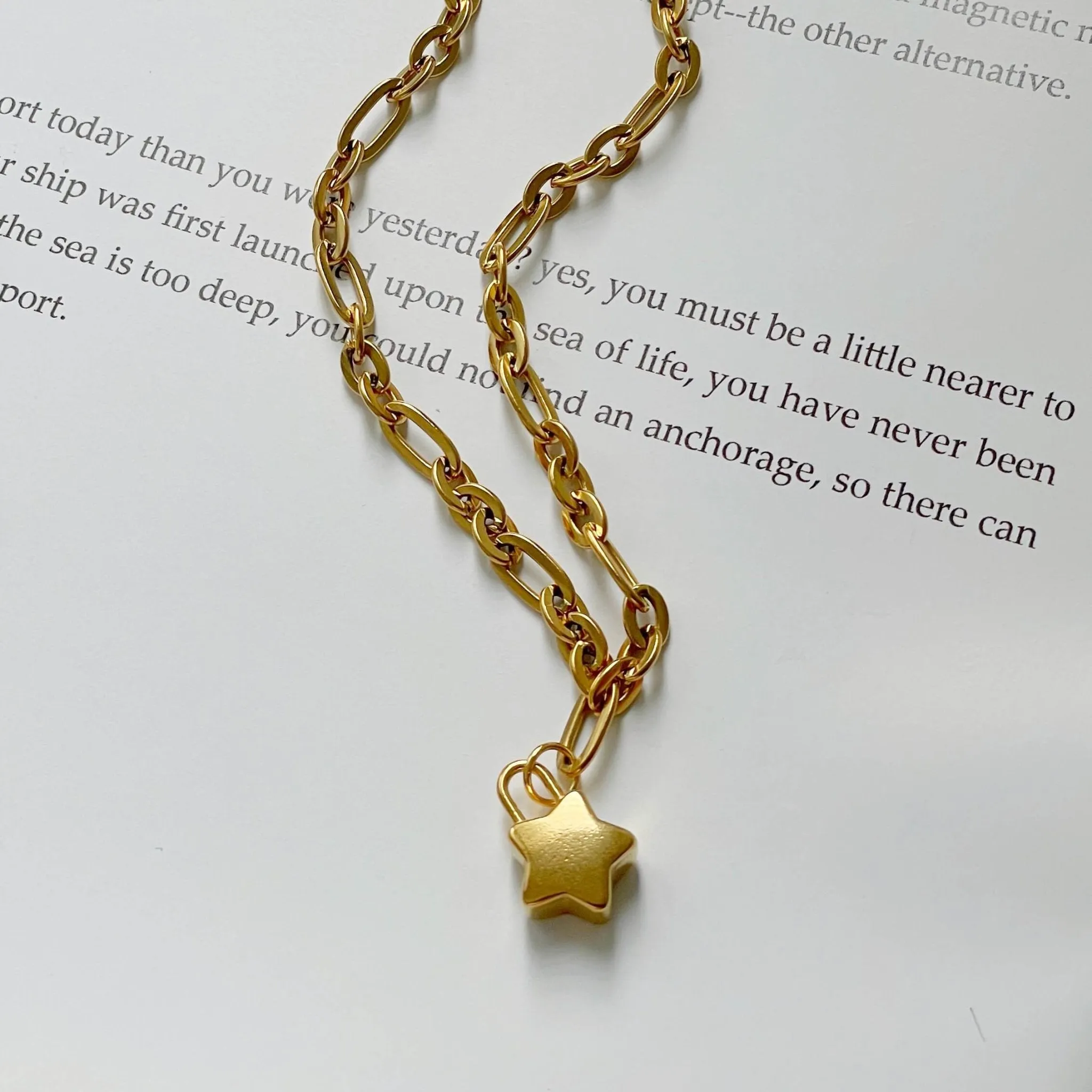 Star Lock Necklace