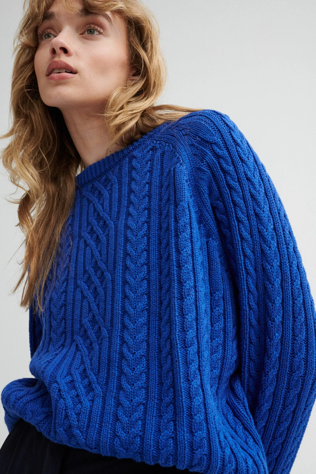 Sweter z bawełny organicznej / 16 / 14 / cobalt blue