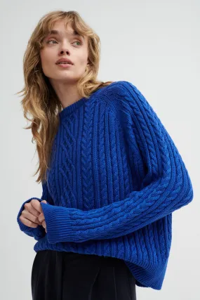 Sweter z bawełny organicznej / 16 / 14 / cobalt blue