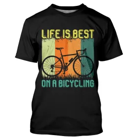 T-shirt Cyclisme La Vie Est Meilleure  Vélo - CT01022430