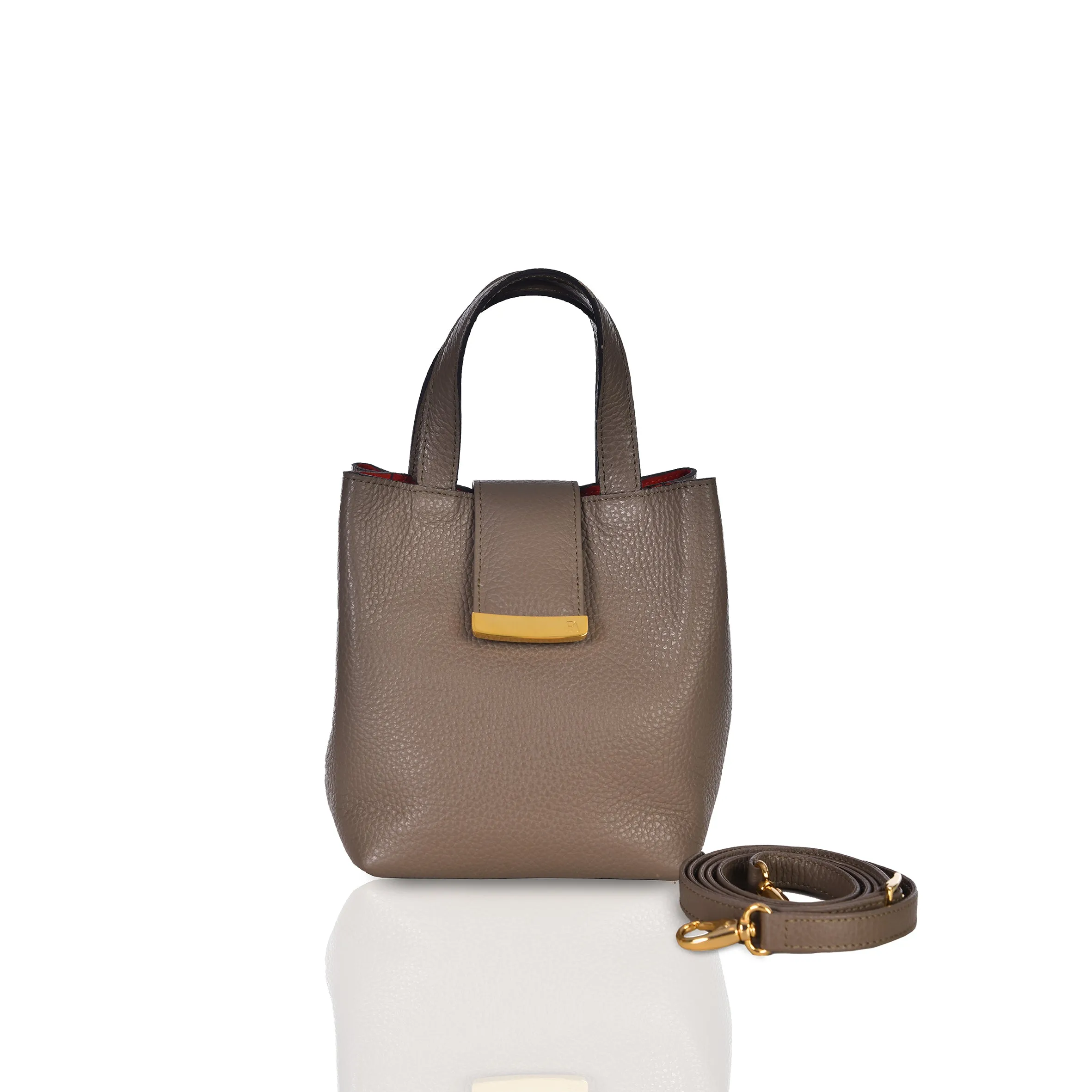 Taupe Mini Lulwa Bag