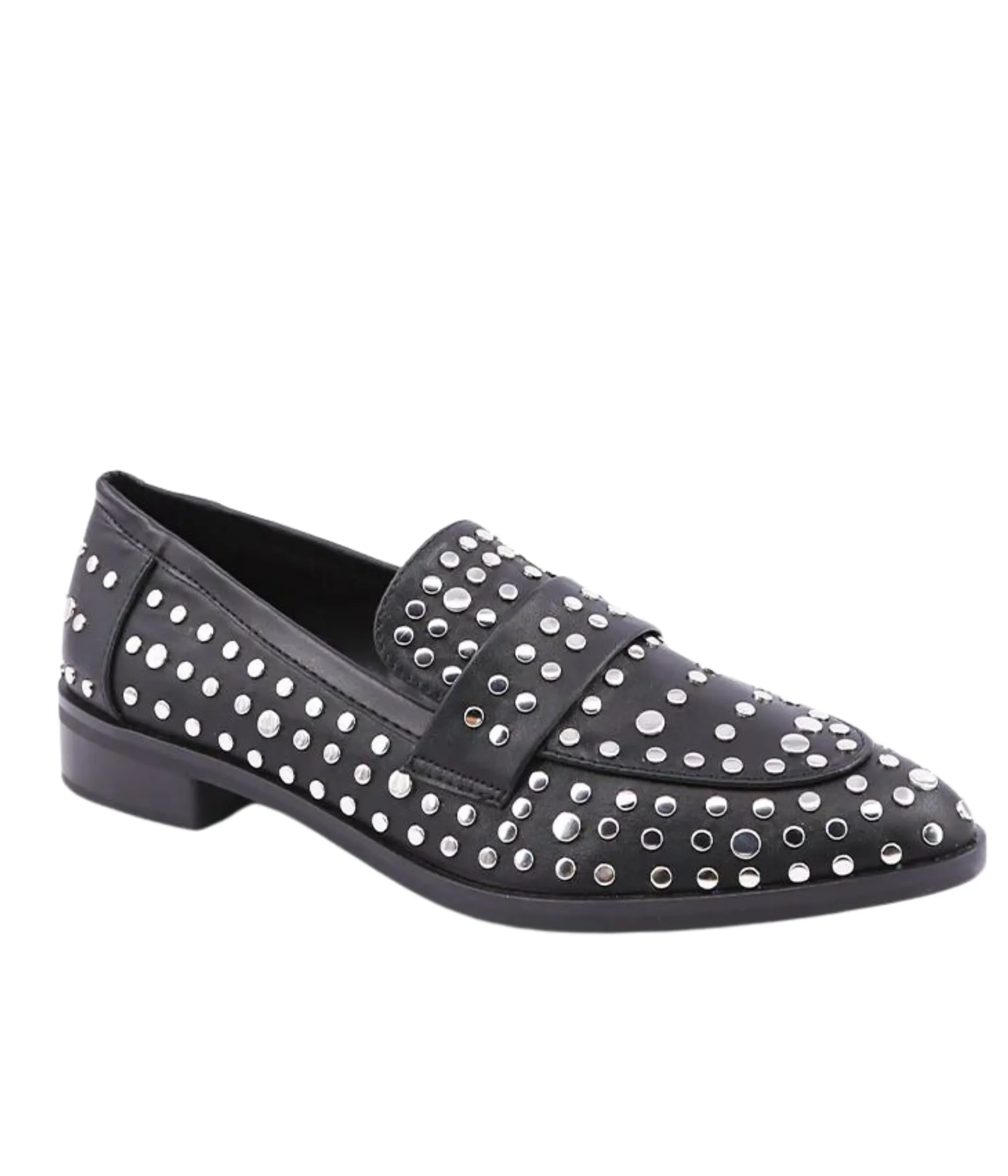 Titina Black Studded Loafer