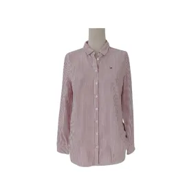 Tommy Hilfiger Pink and White Striped Collared Shirt | Like New |