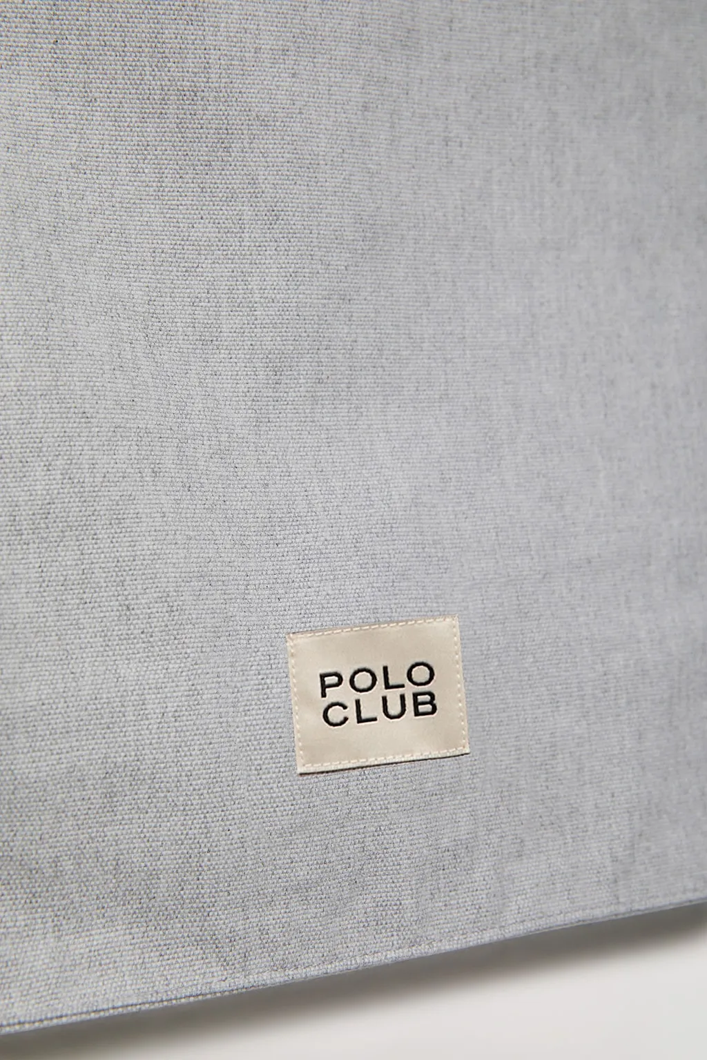 Tote bag gris con print Polo Club