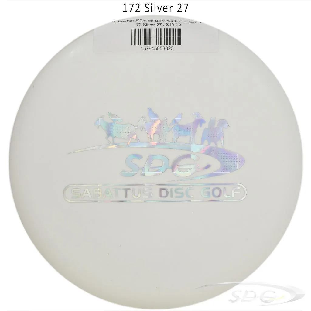 TSA Nerve Muse UV Color Shift SDG Goats & Birds Disc Golf Putter