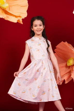 Twirly Cheongsam - Pink Princess Flowers