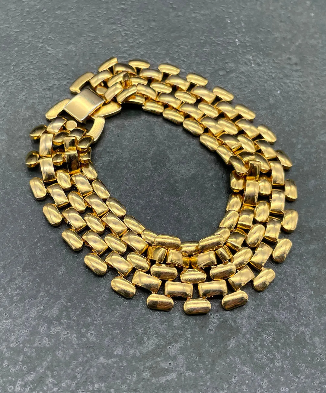 【USA輸入】 ヴィンテージ ゴールド ブリック ブレスレット/VINTAGE Gold Brick Bracelet