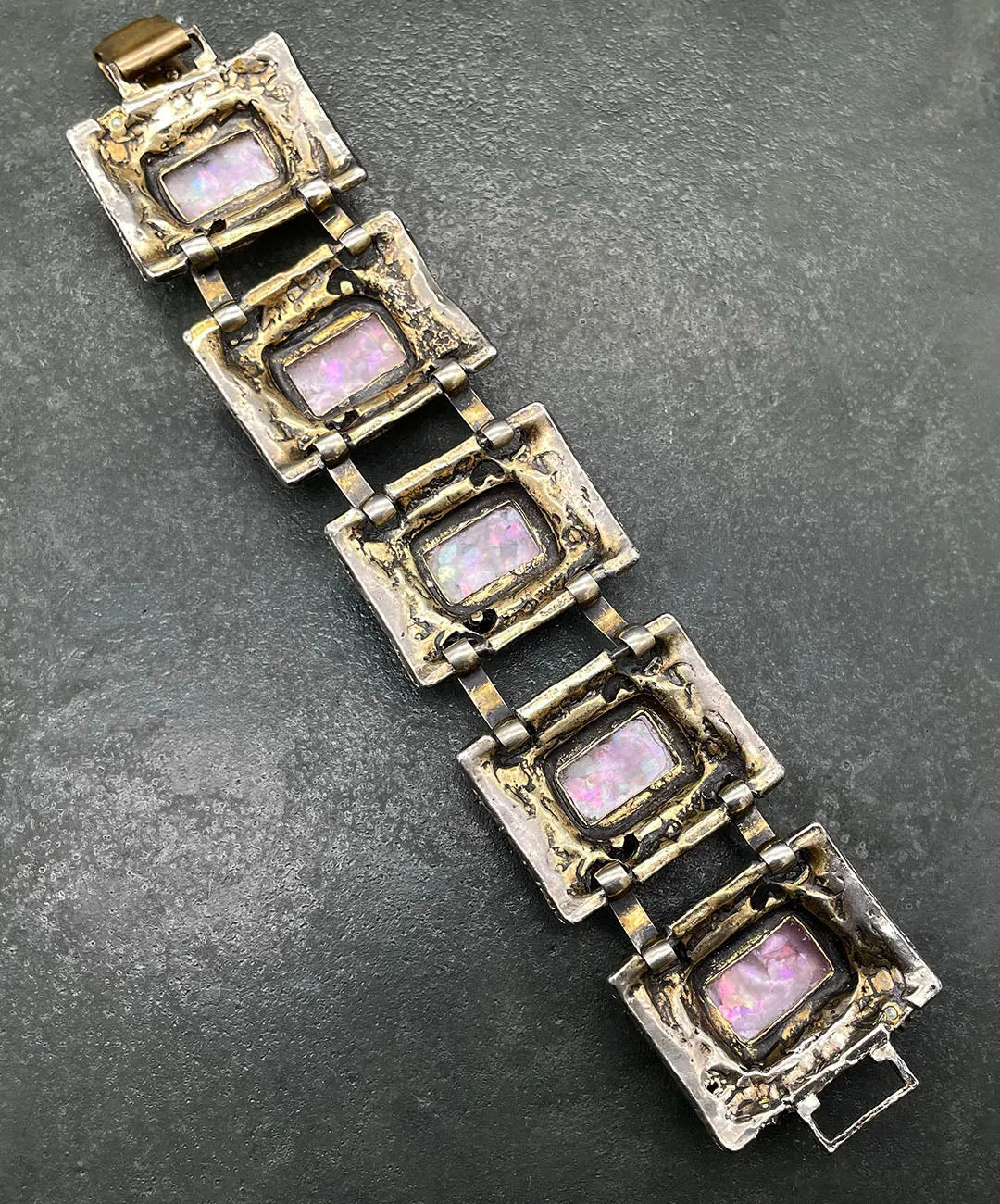 【USA輸入】ヴィンテージ SELRO コンフェッティ ルーサイト ブレスレット/Vintage SELRO Confetti Lucite Bracelet