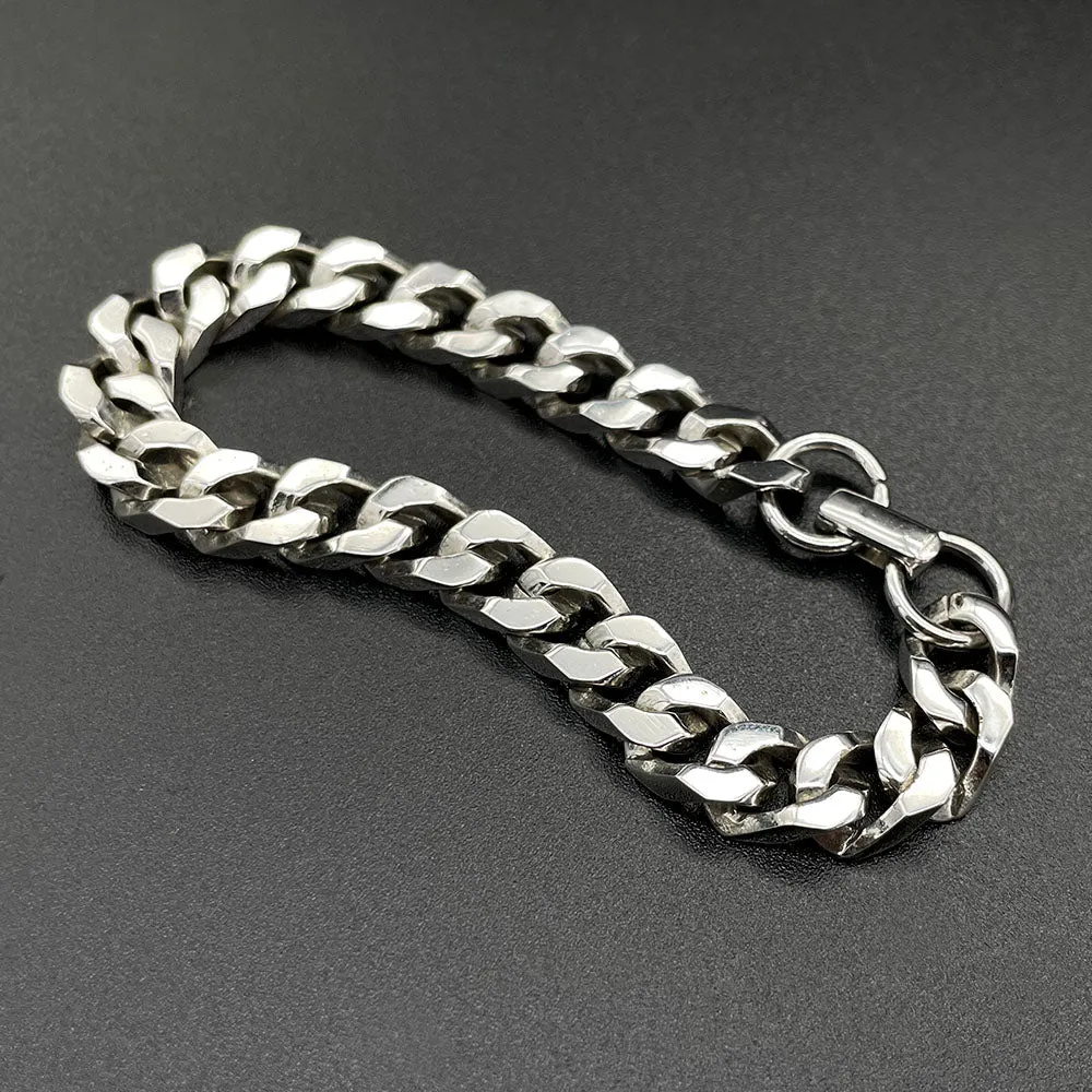 【USA輸入】ヴィンテージ TRIFARI シルバートーン チェーン ブレスレット/Vintage TRIFARI Silver Chain Bracelet