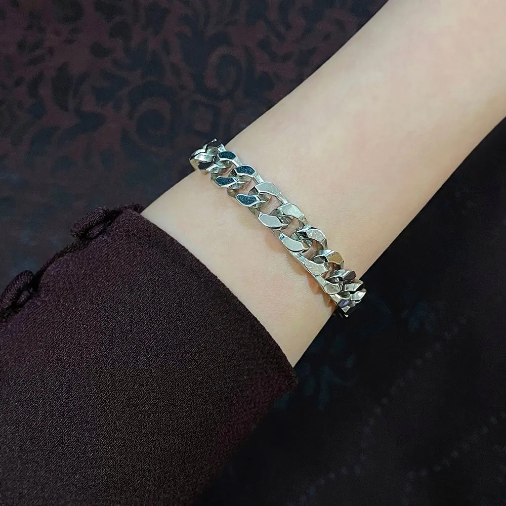 【USA輸入】ヴィンテージ TRIFARI シルバートーン チェーン ブレスレット/Vintage TRIFARI Silver Chain Bracelet