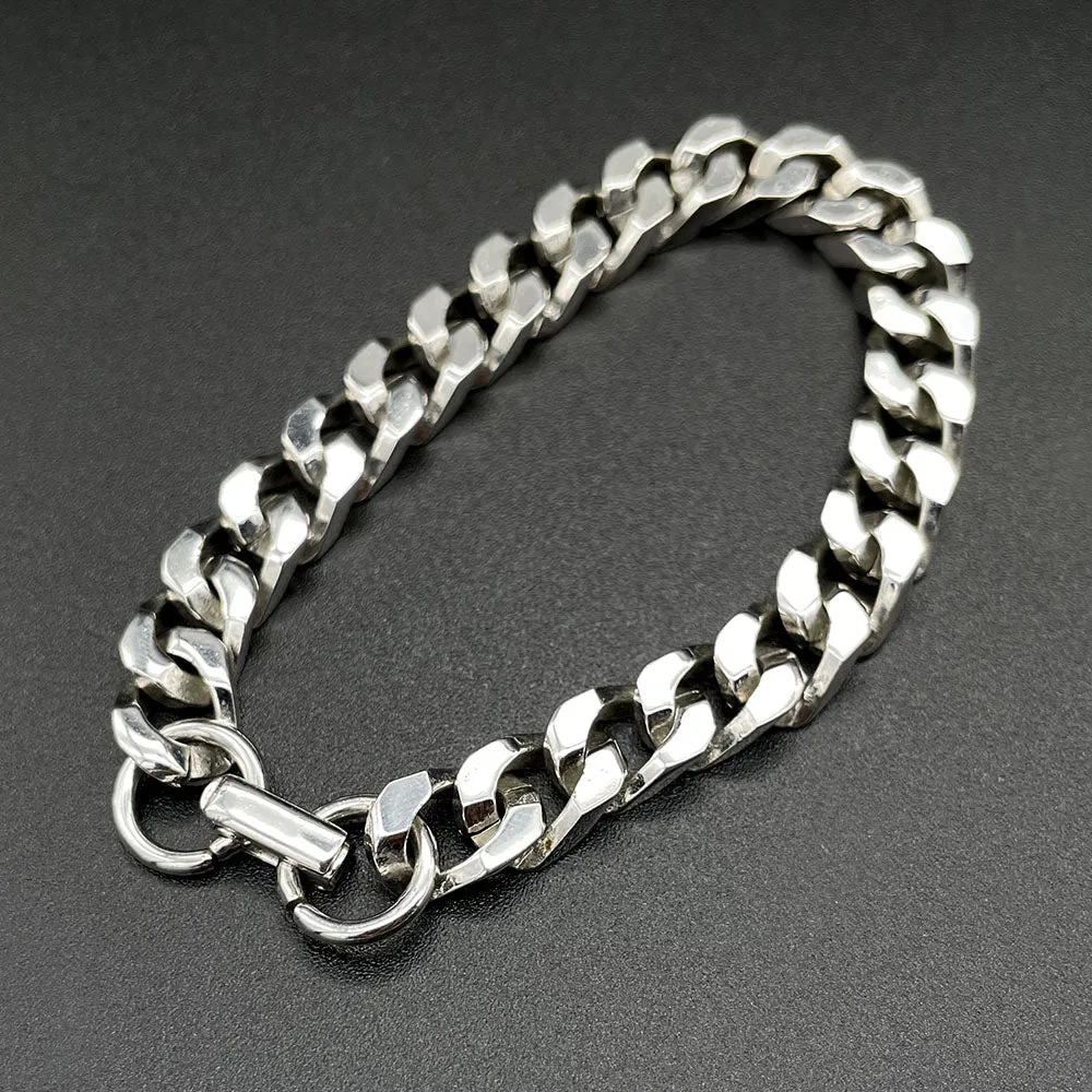 【USA輸入】ヴィンテージ TRIFARI シルバートーン チェーン ブレスレット/Vintage TRIFARI Silver Chain Bracelet