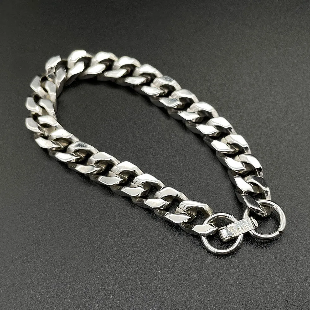 【USA輸入】ヴィンテージ TRIFARI シルバートーン チェーン ブレスレット/Vintage TRIFARI Silver Chain Bracelet