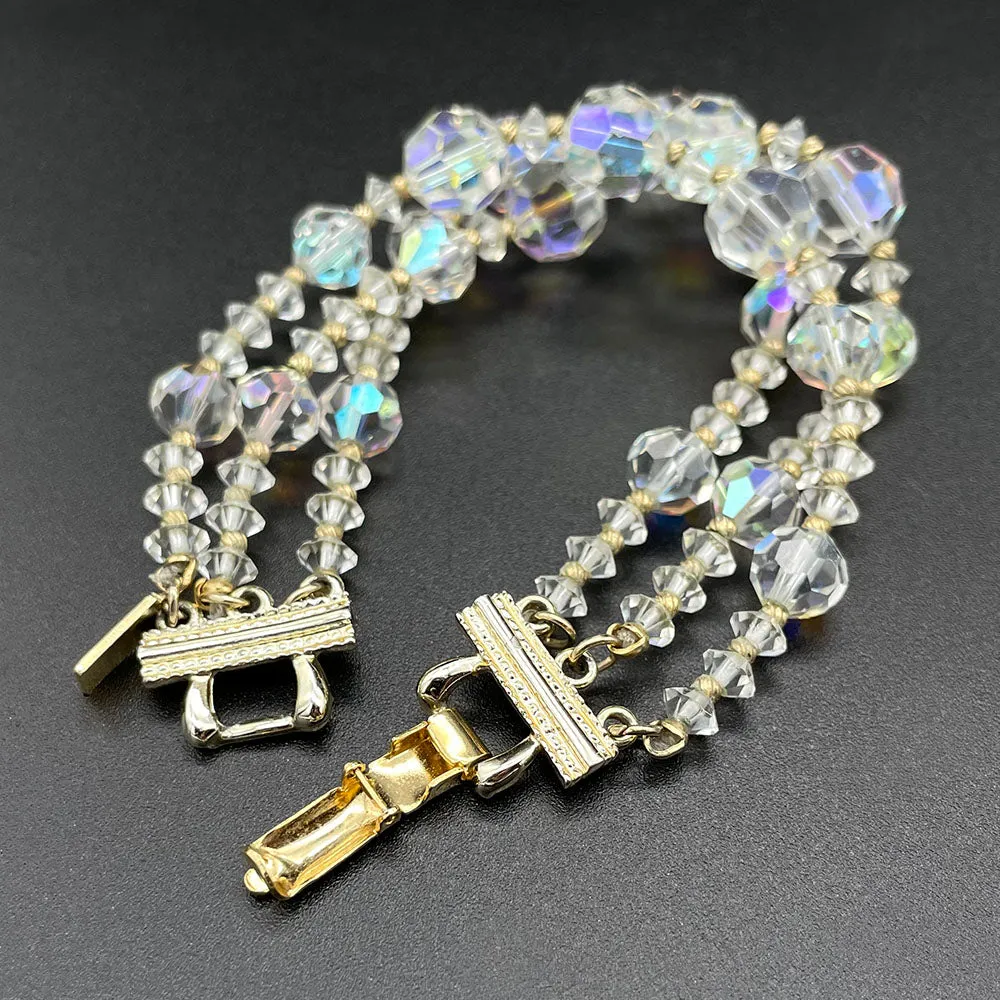 【USA輸入】ヴィンテージ VENDOME オーロラ ガラスビーズ ブレスレット/Vintage VENDOME Glass Beads Bracelet