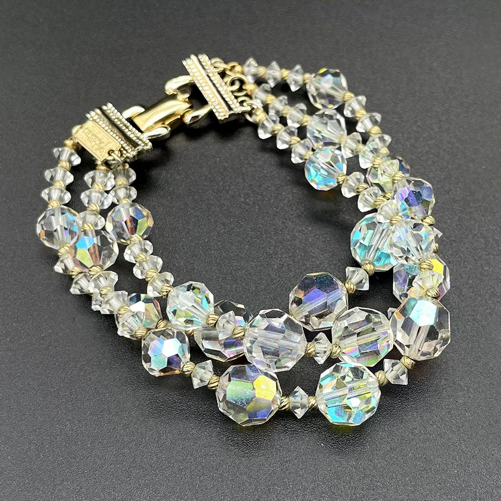 【USA輸入】ヴィンテージ VENDOME オーロラ ガラスビーズ ブレスレット/Vintage VENDOME Glass Beads Bracelet