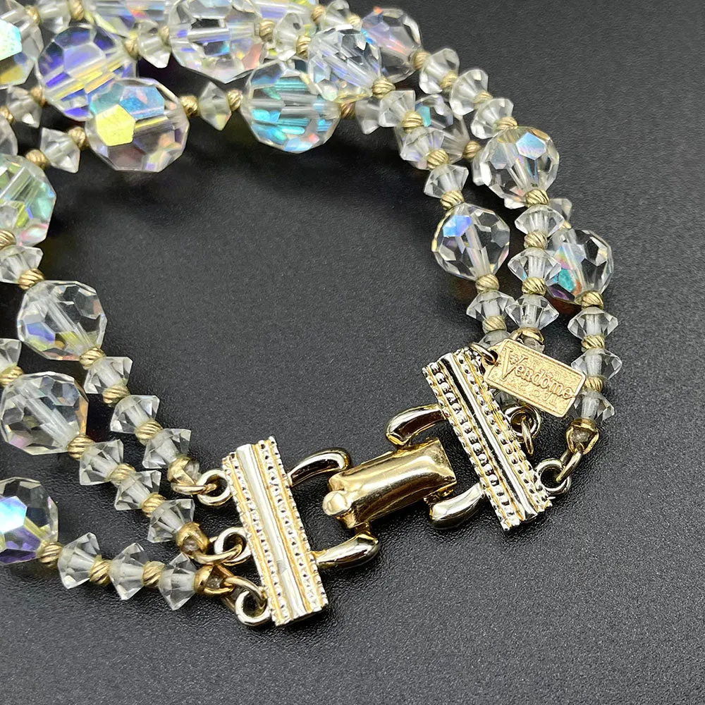 【USA輸入】ヴィンテージ VENDOME オーロラ ガラスビーズ ブレスレット/Vintage VENDOME Glass Beads Bracelet