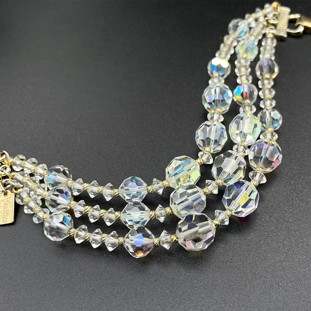 【USA輸入】ヴィンテージ VENDOME オーロラ ガラスビーズ ブレスレット/Vintage VENDOME Glass Beads Bracelet