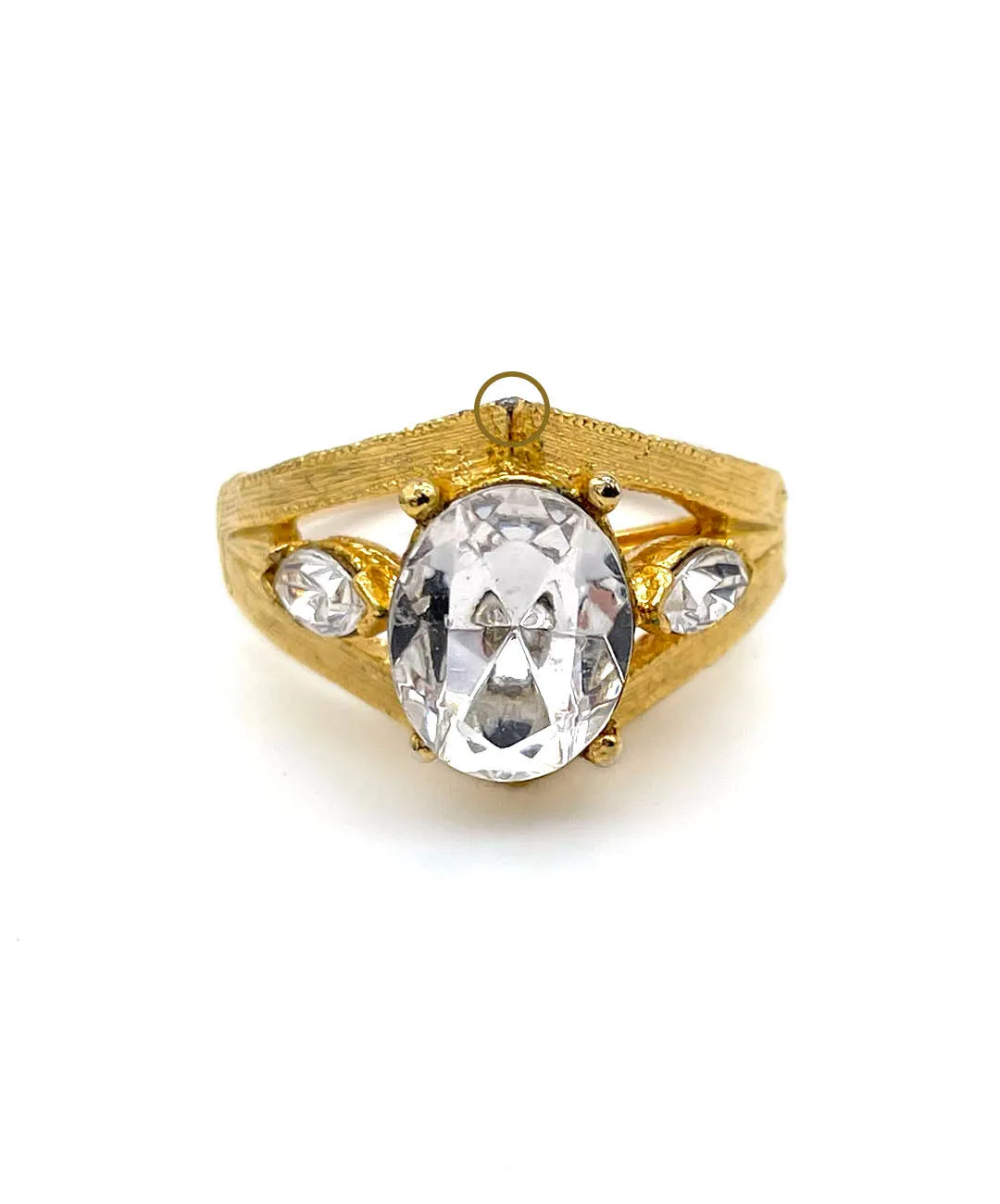 【USA輸入】ヴィンテージ VOGUE クリア ビジュー リング/Vintage VOGUE Clear Bijou Ring