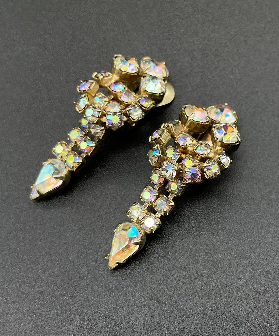 【USA輸入】ヴィンテージ オーロラ ビジュー イヤリング/Vintage Aurora Bijou Clip On Earrings