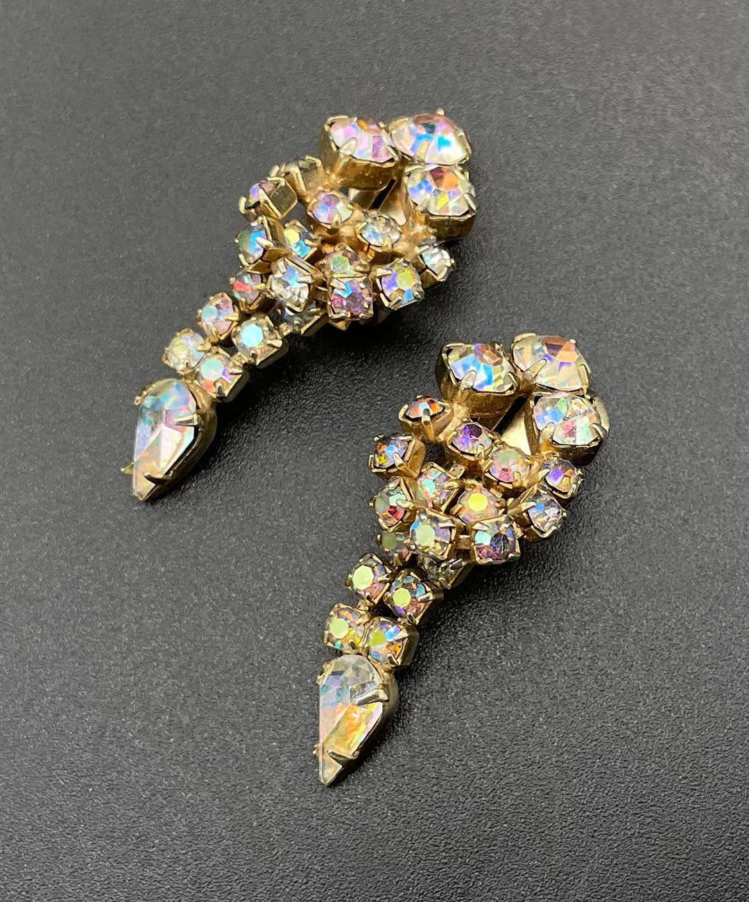 【USA輸入】ヴィンテージ オーロラ ビジュー イヤリング/Vintage Aurora Bijou Clip On Earrings