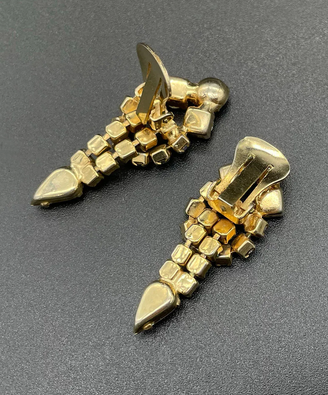 【USA輸入】ヴィンテージ オーロラ ビジュー イヤリング/Vintage Aurora Bijou Clip On Earrings