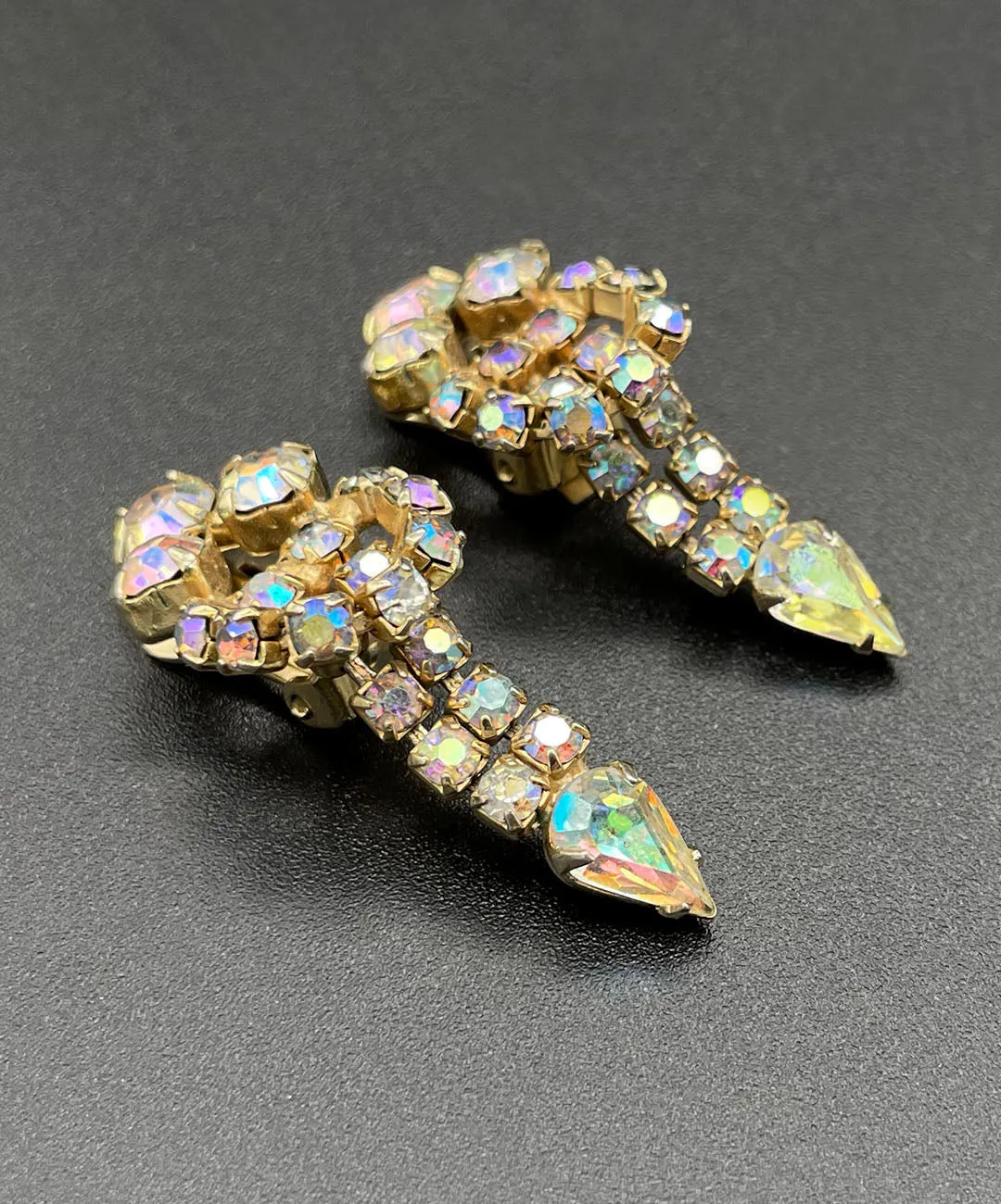 【USA輸入】ヴィンテージ オーロラ ビジュー イヤリング/Vintage Aurora Bijou Clip On Earrings