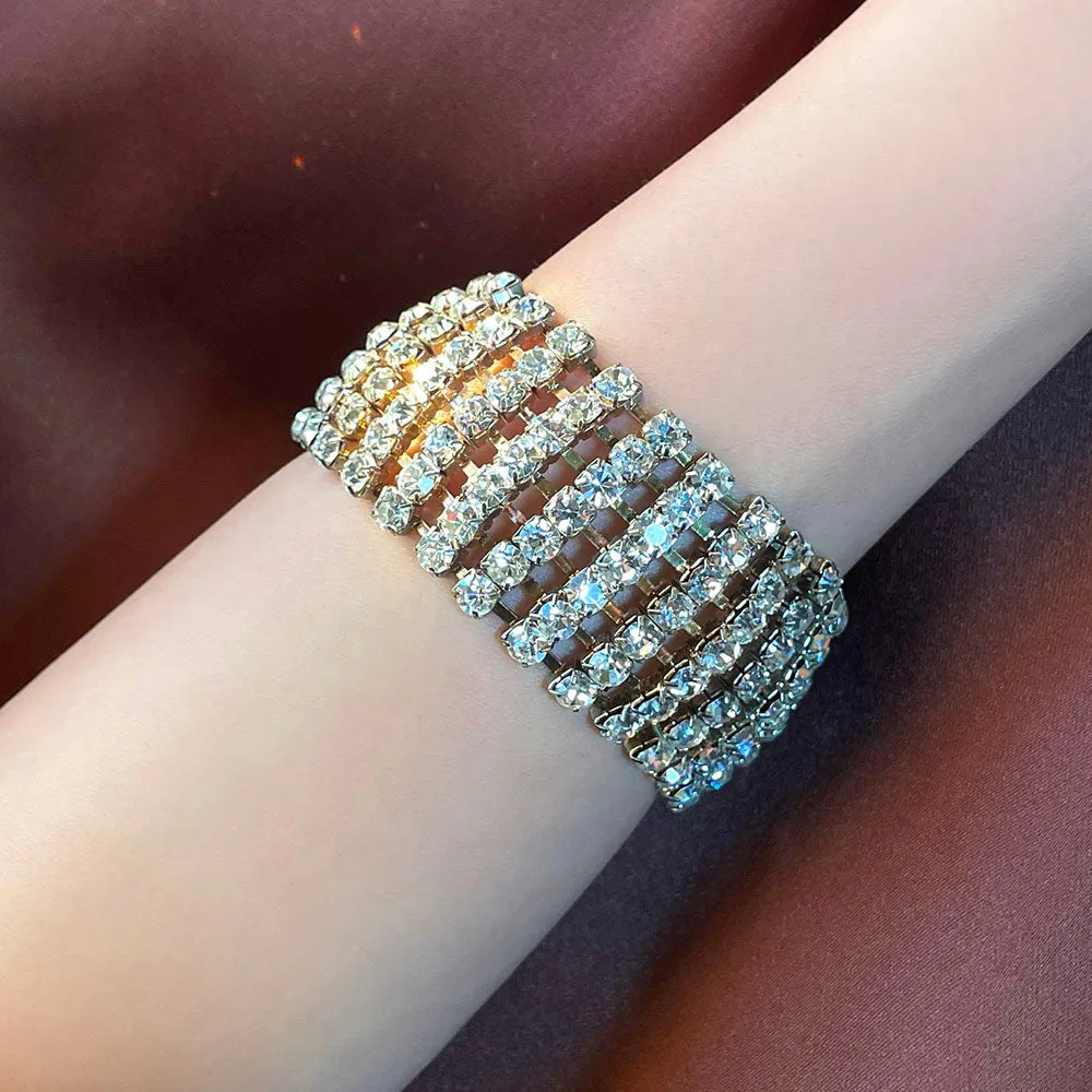 【USA輸入】ヴィンテージ クリア ビジュー ブレスレット/Vintage Clear Bijou Bracelet