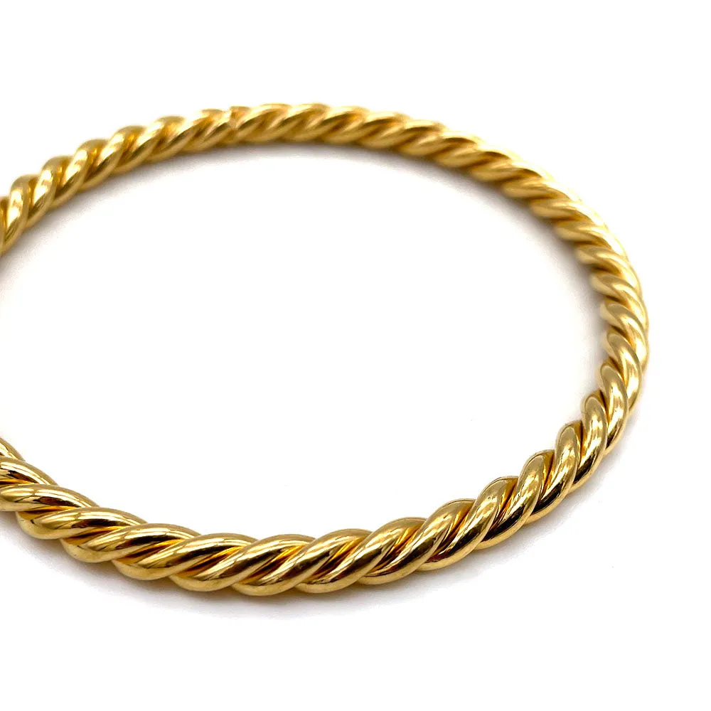 【USA輸入】ヴィンテージ ゴールドトーン ツイスト バングル/Vintage Gold Twisted Bangle