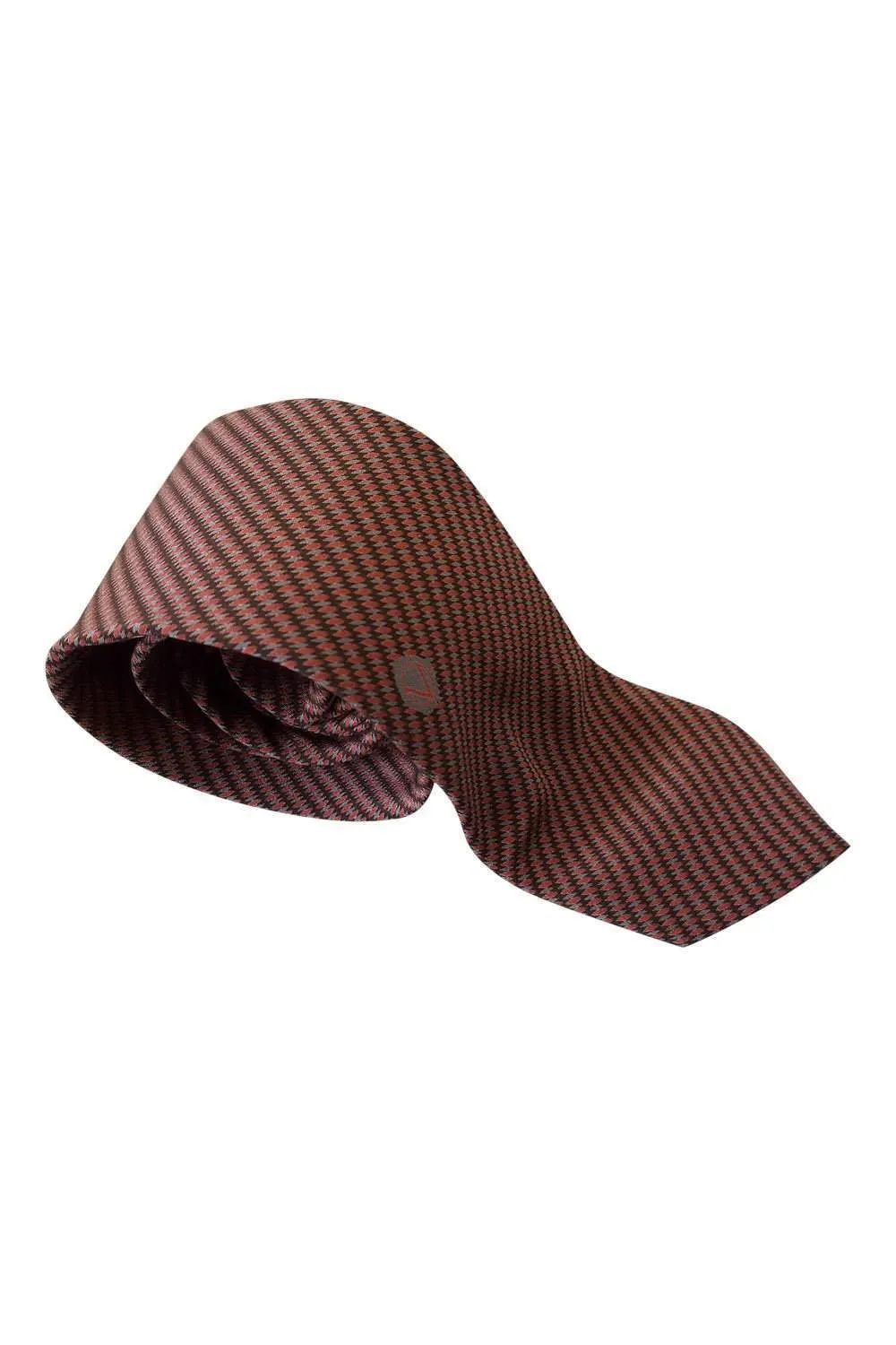 VALENTINO Vintage 100% Silk Brown Geometric Diagonal Striped Tie (57)