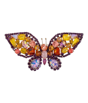 X-Large Butterfly in Amethyst / Topaz / Apricot