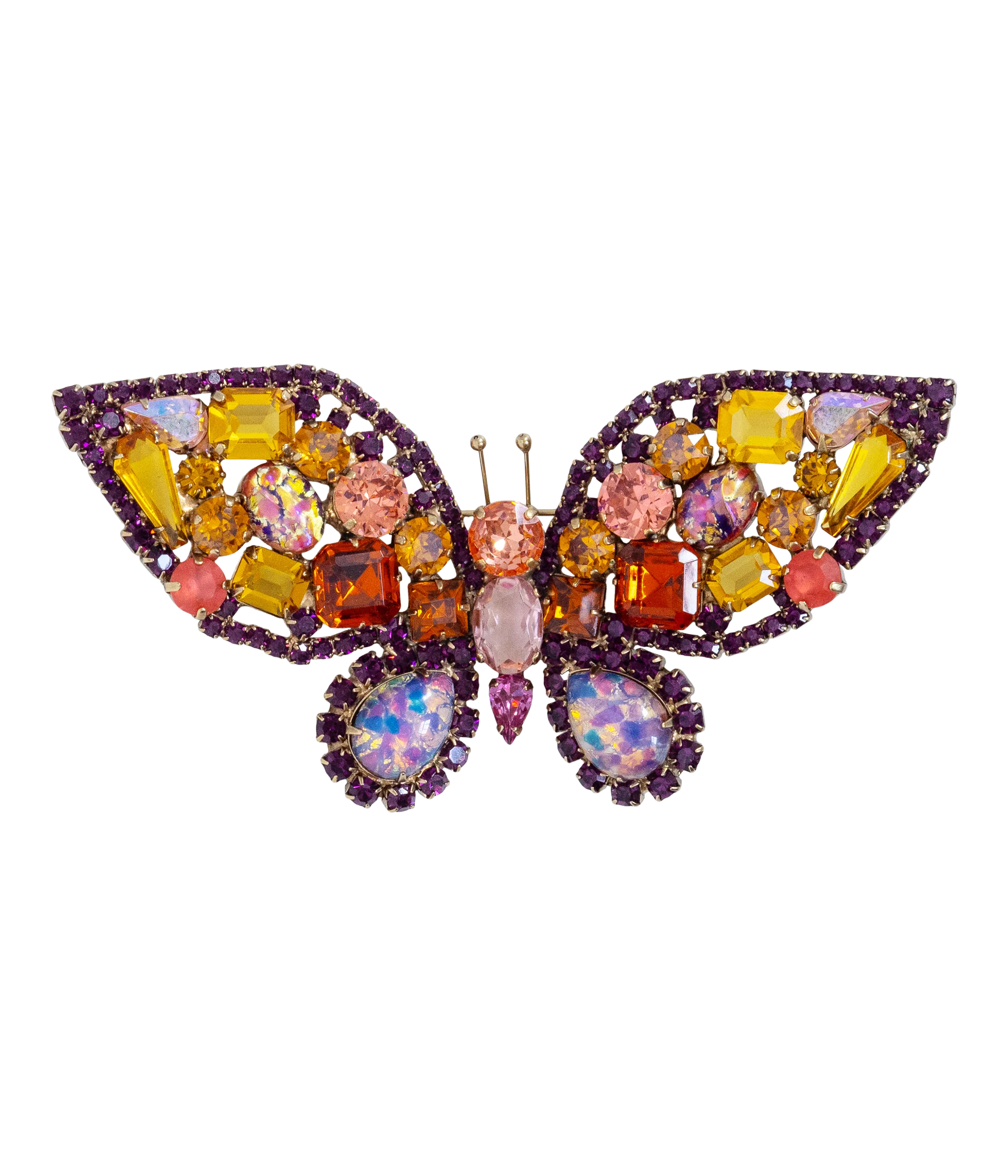 X-Large Butterfly in Amethyst / Topaz / Apricot