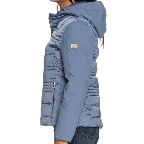 Yes Zee Girl's hooded down jacket with fake vest 3006 M8JJ 0633 light blue