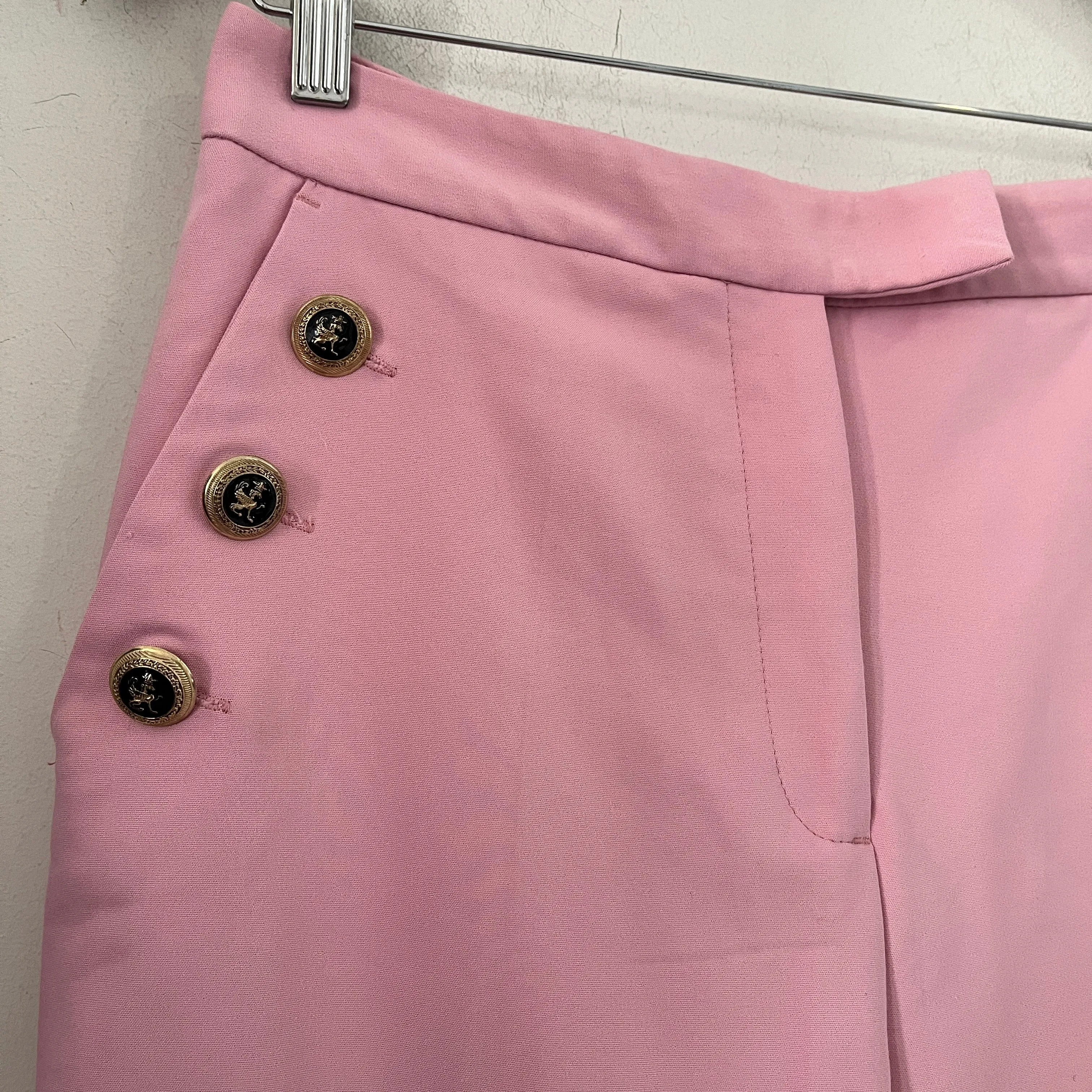 ZARA Light Pink with Gold and Black Buttons Pants | Pre Loved |