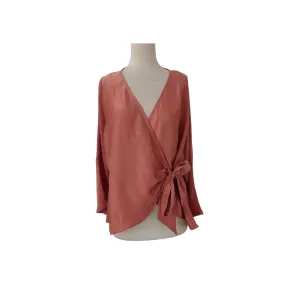 ZARA Pink Satin Crossover Top | Like New |