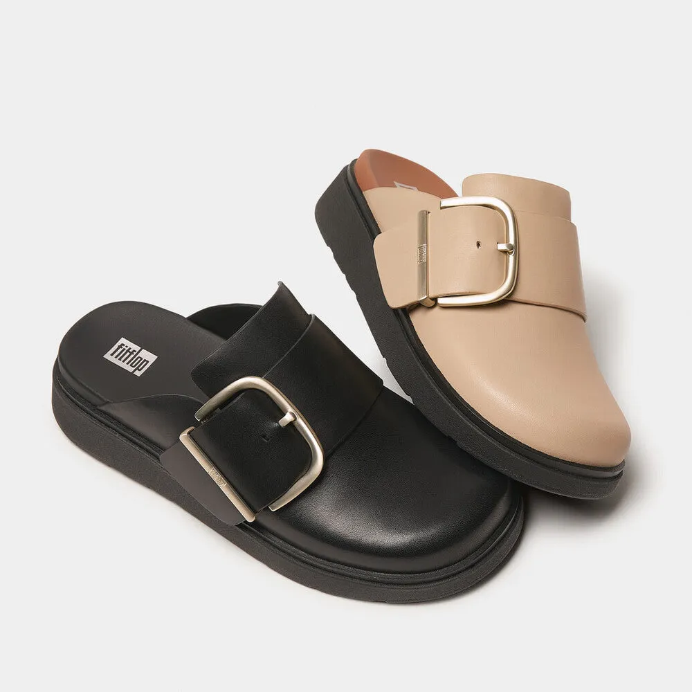 รองเท้าแตะแบบสวม ผู้หญิง รุ่น GEN-FF MAXI-BUCKLE LEATHER MULES