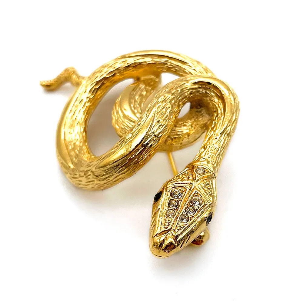 【フランス輸入】 ヴィンテージ SPHINX  スネーク ブローチ/Vintage SPHINX Snake Brooch