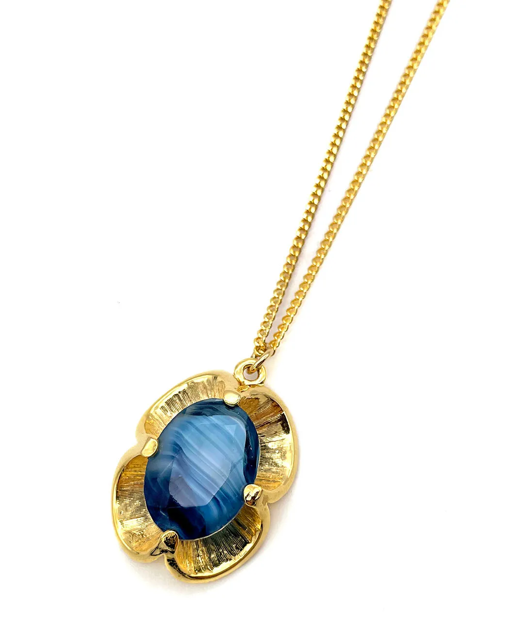 【フランス輸入】ヴィンテージ SPHINX ブルー マーブル ネックレス/Vintage SPHINX Blue Marble Necklace