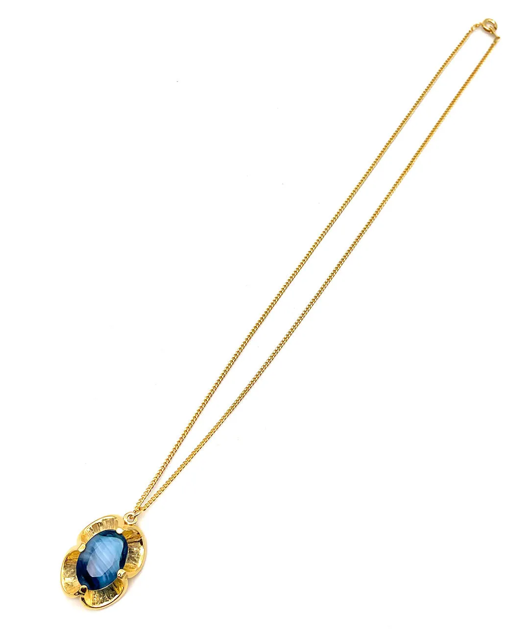 【フランス輸入】ヴィンテージ SPHINX ブルー マーブル ネックレス/Vintage SPHINX Blue Marble Necklace